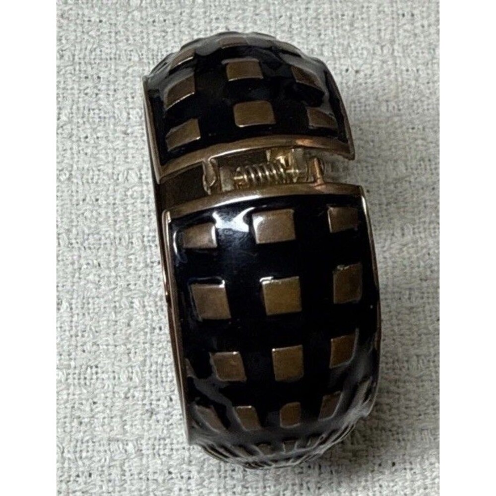 VTG Bracelet Signed Boucher Enamel Geometric Hinge